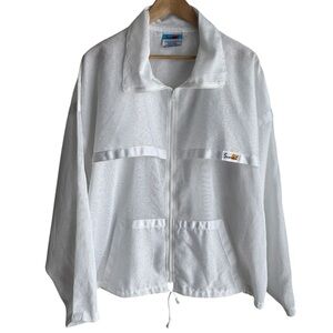 Sunveil Sheer Sun Jacket Sz XL White Full Zip Sunwear Protection Beach Pool Swim